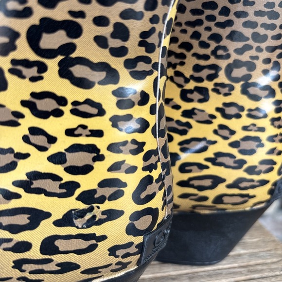 Corkys Women's Western Cowboy Rain Boots Size 5 Leopard Print - Picture 12 of 12